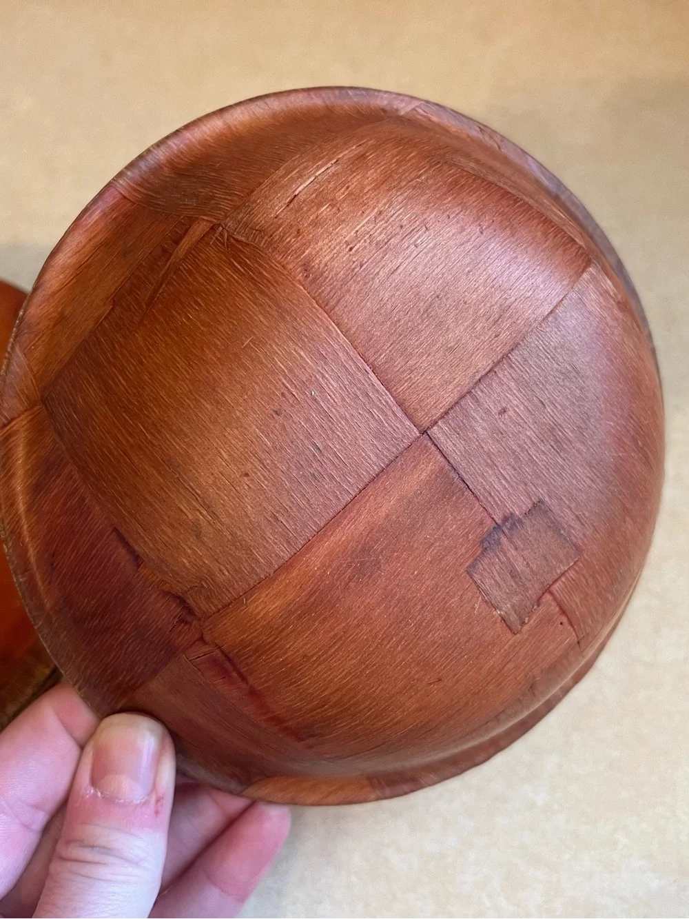 Woven Wood Vintage Bowls